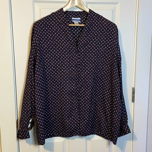 Pendleton Tops - VTG Pendleton floral long sleeve button down blouse plus sz 20W